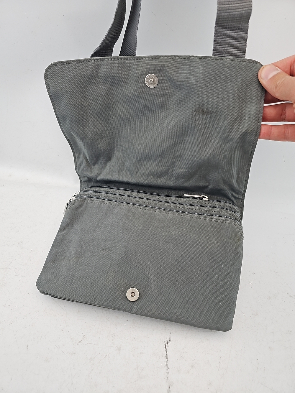 Baggallini Gray Nylon Crossbody Bag with Adjustable Strap - Picture 4 of 7